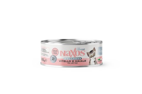 NAXOS CAT Puszka dla kociąt smaku cielęciny i wieprzowiny 85g NAXOS CAT Puszka dla kociąt smaku cielęciny i wieprzowiny 85g