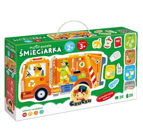 Puzzle moto - Śmieciarka 26 elementów Puzzle moto - Śmieciarka 26 elementów
