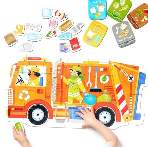 Puzzle moto - Śmieciarka 26 elementów Puzzle moto - Śmieciarka 26 elementów