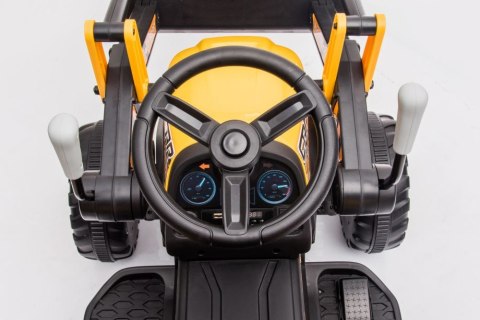 Traktor Na Akumulator Z łyżką BW-X002A Żółty Traktor Na Akumulator Z łyżką BW-X002A Żółty