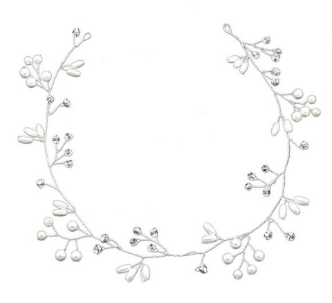 AG264B Ślubna gałązka diadem tiara 50cm AG264B Ślubna gałązka diadem tiara 50cm