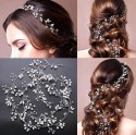 AG264B Ślubna gałązka diadem tiara 50cm