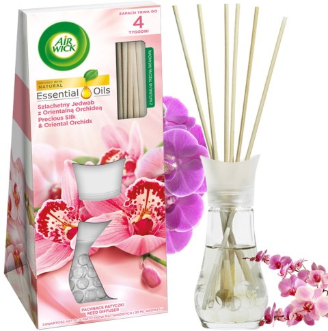 AIR WICK PACHNĄCE PATYCZKI SZLACHETNY JEDWAB Z ORIENTALNĄ ORCHIDEĄ/PRECIOUS SILK & ORIENTAL ORCHIDS 25ML AIR WICK PACHNĄCE PATYCZKI SZLACHETNY JEDWAB Z ORIENTALNĄ ORCHIDEĄ/PRECIOUS SILK & ORIENTAL ORCHIDS 25ML