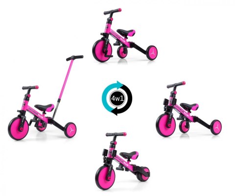 Rowerek ride on - bike 4w1 optimus plus pink Rowerek ride on - bike 4w1 optimus plus pink
