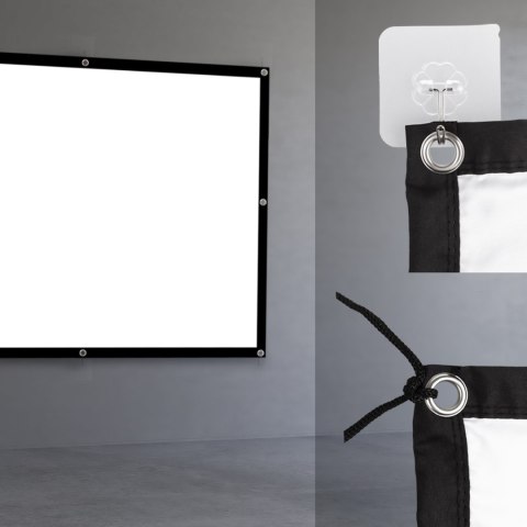 Ekran projekcyjny Maclean, 120", 240x180cm, obramowanie 25mm 4:3, haczyki do naciągu, MC-169 Ekran projekcyjny Maclean, 120", 240x180cm, obramowanie 25mm 4:3, haczyki do naciągu, MC-169