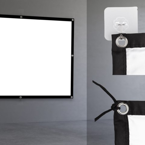 Ekran projekcyjny Maclean, 84", 175x131cm, obramowanie 25mm 4:3, haczyki do naciągu, MC-166 Ekran projekcyjny Maclean, 84", 175x131cm, obramowanie 25mm 4:3, haczyki do naciągu, MC-166