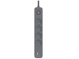 Listwa zasilająca antyprzepięciowa TRACER Power Line+ mobile ready 1.5 m (4 gniazda + 1x USB A+ 1x Type C, PD20W)