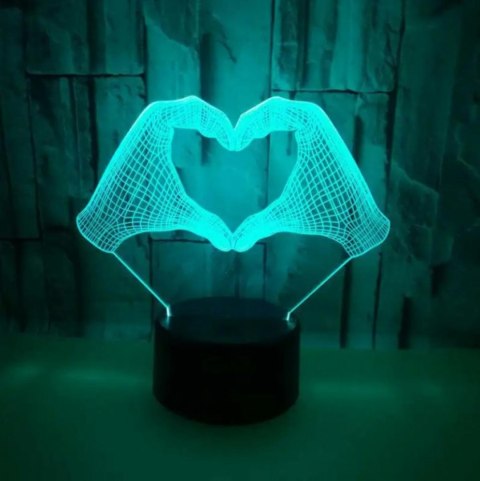 ZD98C Lampka nocna dłonie 3d led ZD98C Lampka nocna dłonie 3d led