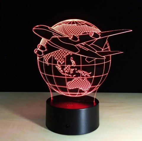 ZD98D Lampka nocna samolot 3d led ZD98D Lampka nocna samolot 3d led