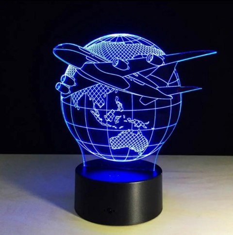 ZD98D Lampka nocna samolot 3d led ZD98D Lampka nocna samolot 3d led