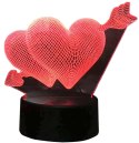 ZD98E Lampka nocna serce 3d led