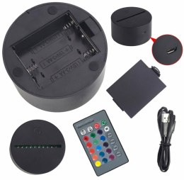 ZD98E Lampka nocna serce 3d led