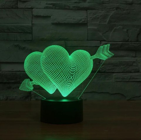 ZD98E Lampka nocna serce 3d led ZD98E Lampka nocna serce 3d led