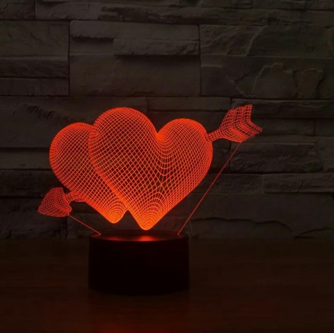 ZD98E Lampka nocna serce 3d led ZD98E Lampka nocna serce 3d led