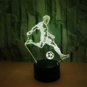 ZD98K Lampka nocna piłkarz 3d led