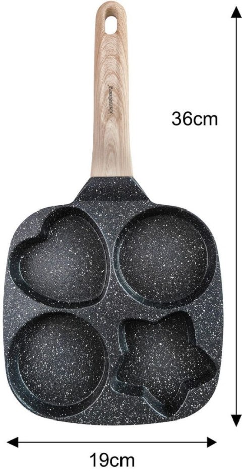PATELNIA MARMURKOWA 4 W 1 DO NALEŚNIKÓW JAJEK PLACKÓW KLAUSBERG KB-7807 CZARNA PATELNIA MARMURKOWA 4 W 1 DO NALEŚNIKÓW JAJEK PLACKÓW KLAUSBERG KB-7807 CZARNA