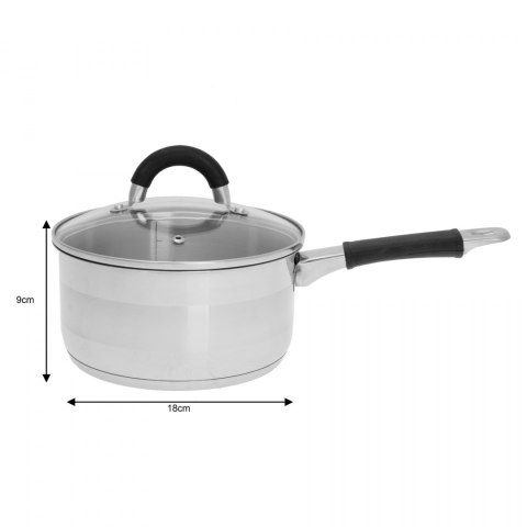 RONDEL STALOWY Z POKRYWKĄ 2.1L 18cm KINGHOFF KH-1256 RONDEL STALOWY Z POKRYWKĄ 2.1L 18cm KINGHOFF KH-1256
