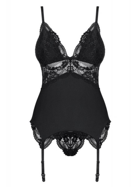 Bielizna-810-COR-1 gorset i stringi czarny S/M Bielizna-810-COR-1 gorset i stringi czarny S/M