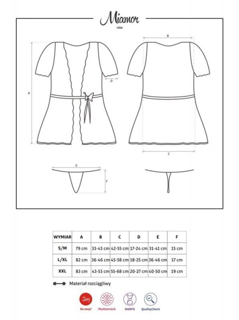 Bielizna-Miamor szlafrok i stringi L/XL Bielizna-Miamor szlafrok i stringi L/XL
