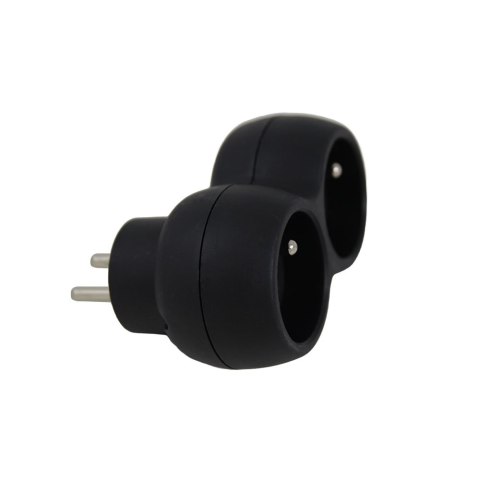 ELK312K Esperanza rozgałęźnik elektryczny 2 gn. czarny ELK312K Esperanza rozgałęźnik elektryczny 2 gn. czarny