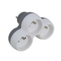ELK313WE Esperanza rozgałęźnik elektryczny 3 gn. biało/szary