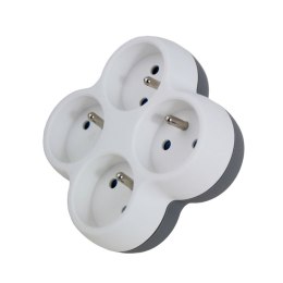 ELK314WE Esperanza rozgałęźnik elektryczny 4 gn. biało/szary