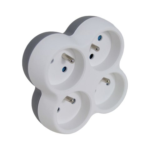 ELK314WE Esperanza rozgałęźnik elektryczny 4 gn. biało/szary ELK314WE Esperanza rozgałęźnik elektryczny 4 gn. biało/szary