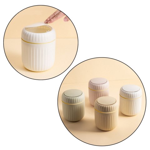 Mini Kosz Na Śmieci Otwierana Pokrywa Uniwersalny Elegancki Zielony Mini Kosz Na Śmieci Otwierana Pokrywa Uniwersalny Elegancki Zielony