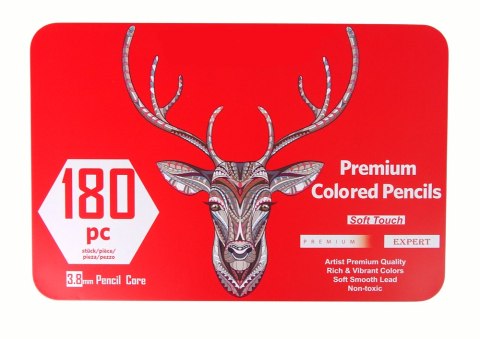 Zestaw Małego Artysty W Metalowym Pojemniku Kredki 180szt. Zestaw Małego Artysty W Metalowym Pojemniku Kredki 180szt.