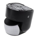 Czujnik ruchu PIR Maclean, na podczerwień, IP65, czarny, zasięg 12m, max. obiążenie 800/1200W, MCE468 B,