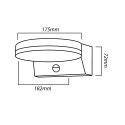 Lampa LED z czujnikiem ruchu Maclean, czujnik ruchu PIR, kolor szary, 15W, IP65, 1560lm, barwa neutralna biała (4000K) MCE344 GR