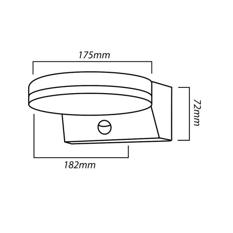 Lampa LED z czujnikiem ruchu Maclean, czujnik ruchu PIR, kolor szary, 15W, IP65, 1560lm, barwa neutralna biała (4000K) MCE344 GR Lampa LED z czujnikiem ruchu Maclean, czujnik ruchu PIR, kolor szary, 15W, IP65, 1560lm, barwa neutralna biała (4000K) MCE344 GR