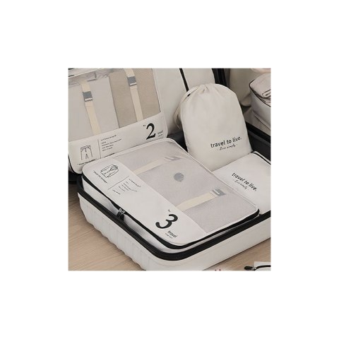 Zestaw podróżny 7 szt kosmetyczek saszetek organizerów KS142K