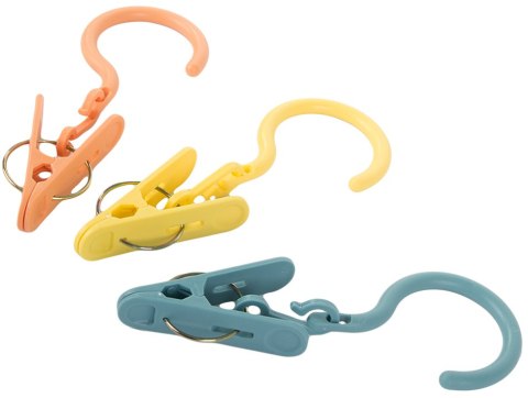 Klamerki Spinacze z Haczykiem Do Prania Ubrań Bielizny 3 szt. - 27325