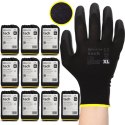 Rękawice Robocze MERCATOR Tech Black+Black PU - 120 Par (10 - XL)