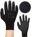 Rękawice Robocze MERCATOR Tech Black+Black PU - 120 Par (10 - XL)