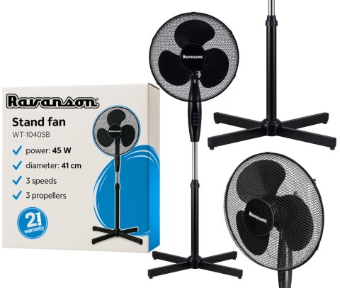 Wentylator stojący Ravanson WT-1040SB Wentylator stojący Ravanson WT-1040SB