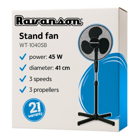 Wentylator stojący Ravanson WT-1040SB Wentylator stojący Ravanson WT-1040SB