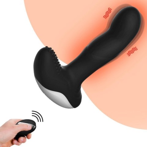 Wibrator-Silicone Massager USB 7 Function + Pulsator / Heating BLACK Wibrator-Silicone Massager USB 7 Function + Pulsator / Heating BLACK