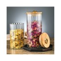Cukiernica, pojemnik ryflowany z przykrywką bambusowa, rozm. L, 1150 ml 1szt SZK169