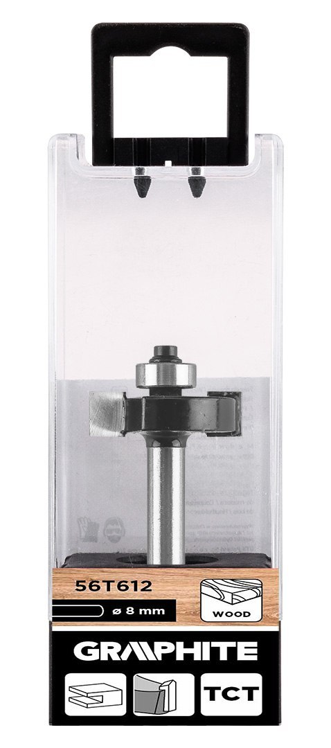 Frez do drewna z łożyskiem, ozdobny, widiowy, 32 x 10 mm, trzpień 8 mm Frez do drewna z łożyskiem, ozdobny, widiowy, 32 x 10 mm, trzpień 8 mm