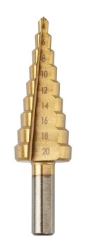 Wiertła stopniowe: 4-12, 4-20, 4-32 mm, TiN, zestaw 3 szt.