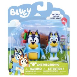 Bluey figurki 2pak jazda na deskorolce