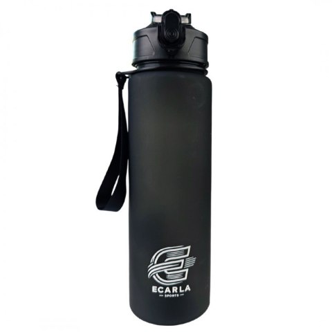 Butelka na wodę, sportowy bidon matowy 750ML czarny ECARLA SPORTS BD48