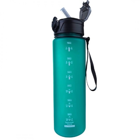Butelka na wodę, sportowy bidon matowy 750ML turkus ECARLA SPORTS BD50