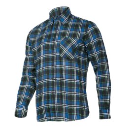 Koszula flanelowa krata niebieska, 120g/m2, 