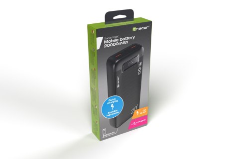 Power bank TRACER VoltX 20000mAh PD+OC3.0 22.5W BK Power bank TRACER VoltX 20000mAh PD+OC3.0 22.5W BK