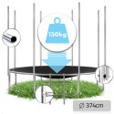 TRAMPOLINA OGRODOWA 12FT/374ĆM Z SIATKĄ ZEWNĘ TRZNĄ I DRABINKĄ NEO-SPORT