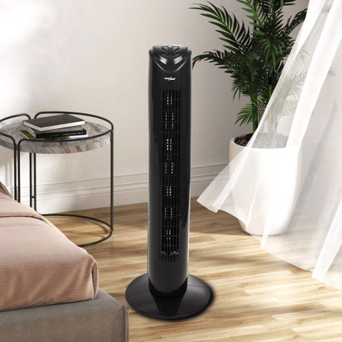 Wentylator kolumnowy GreenBlue 45W z 3 poziomami siły nawiewu, 82cm wysokości, 1,5m przewodu, z pilotem i timerem GB645 z wtyczk Wentylator kolumnowy GreenBlue 45W z 3 poziomami siły nawiewu, 82cm wysokości, 1,5m przewodu, z pilotem i timerem GB645 z wtyczk