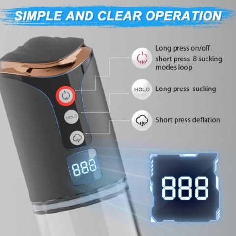 Automatic Pump - 8 sucking modes,
counting mode Automatic Pump - 8 sucking modes,
counting mode